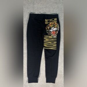Ed Hardy Black and Gold joggers